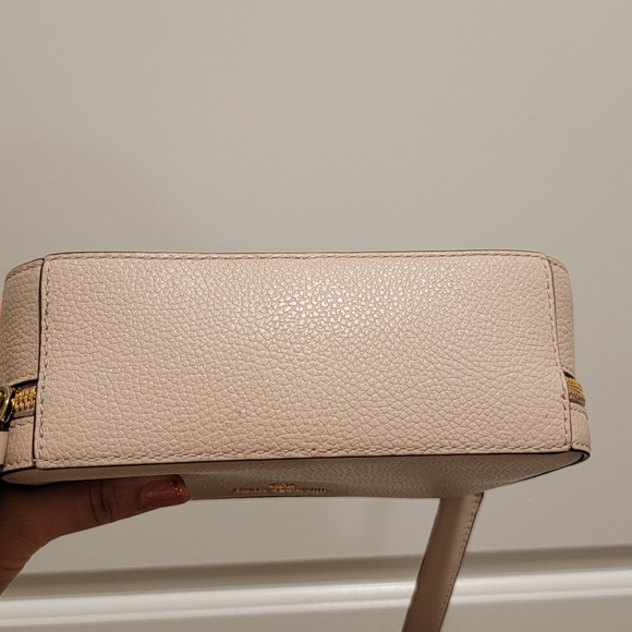 Michael Kors Jet Set Medium Crossbody Bag Pebbled Leather Pink Hand Bag Purse - Picture 15 of 15